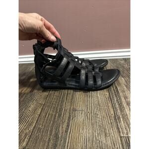 Born Tripoli Gladiator Sandal Leather Black Strappy Womens Size 6.5